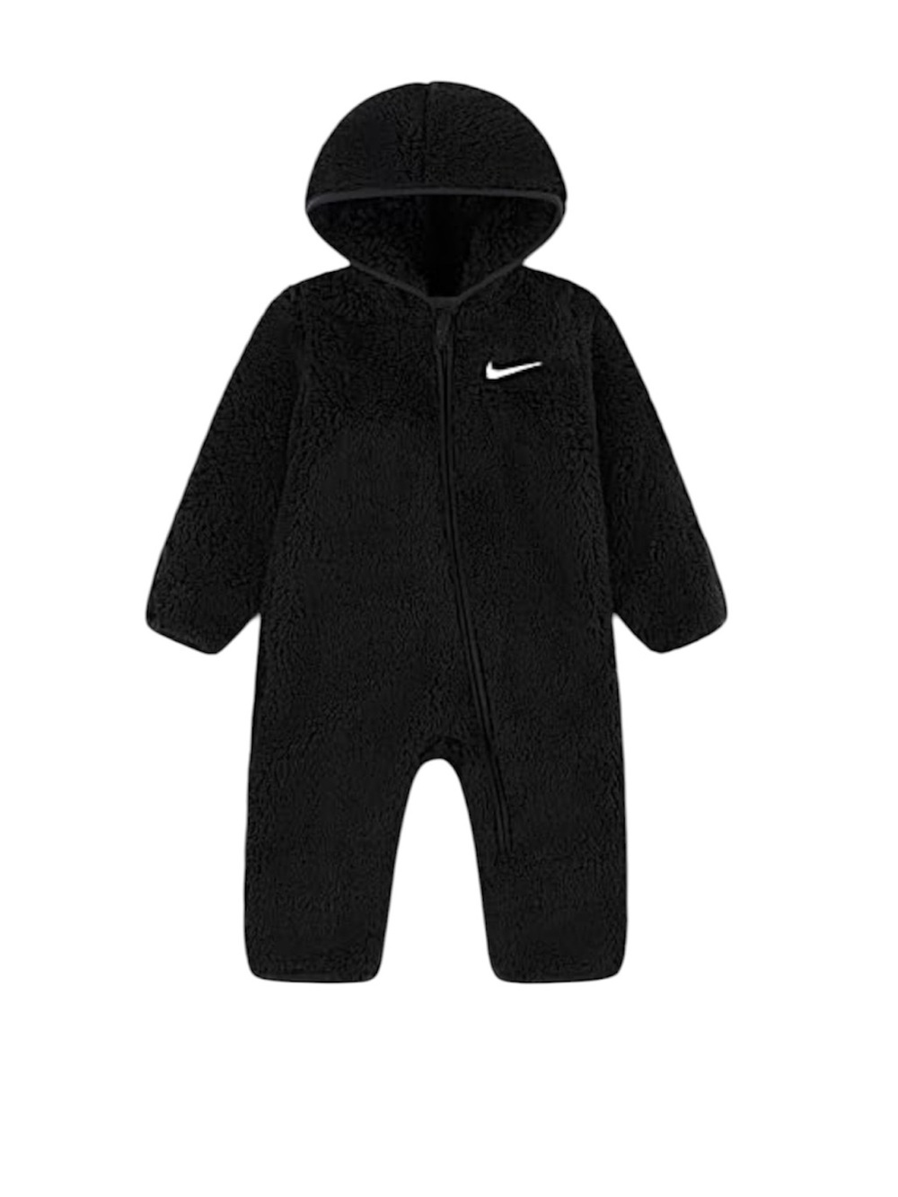 Nike Black Sherpa Hooded Baby One-Piece Size 9 months